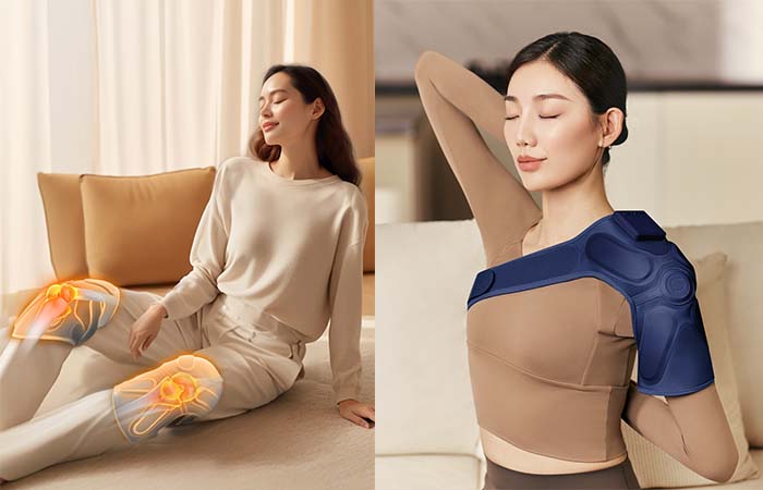 SKG New Heated Knee Massage Wrap